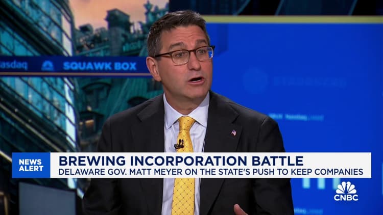 Delawaren kuvernööri Matt Meyer: Idea valtiosta menettää yrityksen tuotemerkkinsä on epätarkka