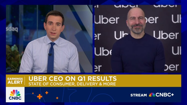 Uberin toimitusjohtaja Dara Khosrowshahi Q1 -tuloksista, liikkuvuus- ja toimitusliiketoiminnasta ja kuluttajasta