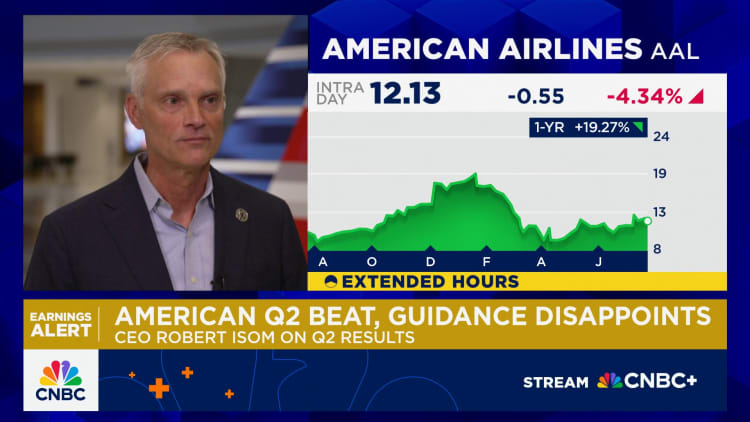 American Airlinesin toimitusjohtaja Robert Isom: Katso tarjonnan ja kysynnän suuntaukset, jotka siirtyvät meidän puolestamme Q3 ja Q4