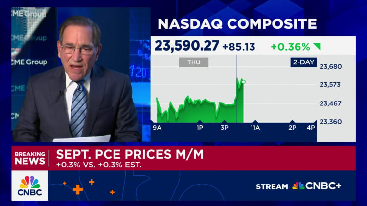 Fedin tarkkailema perusinflaatio osui 2,8 %:iin, viivästyneet syyskuun tiedot osoittavat, odotettua alhaisempi