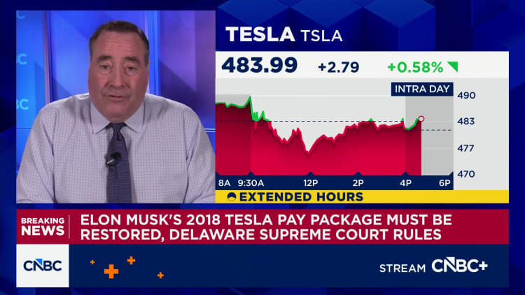 Delawaren korkeimman oikeuden päätösten mukaan Elon Muskin on palautettava Teslan vuoden 2018 palkkapaketti