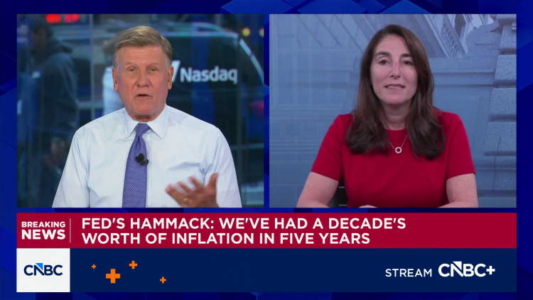 Katso CNBC:n koko haastattelu Federal Reserve Bank of Clevelandin presidentin Beth Hammackin kanssa