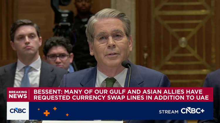Bessent: Monet Persianlahden ja Aasian liittolaisistamme ovat pyytäneet valuutanvaihtolinjoja Arabiemiirikuntien lisäksi